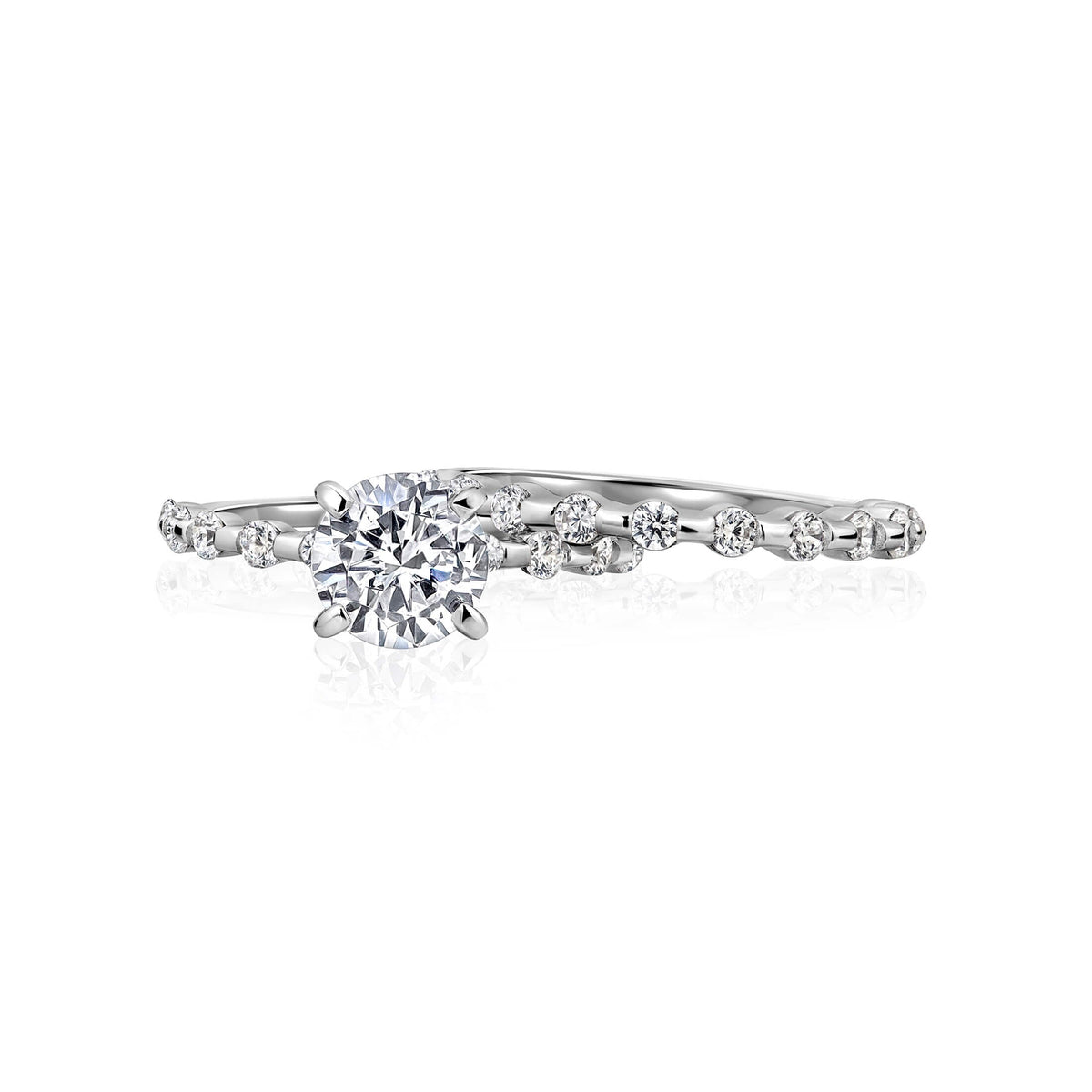 Brilliant Cut Wedding Set - Trove & Co.