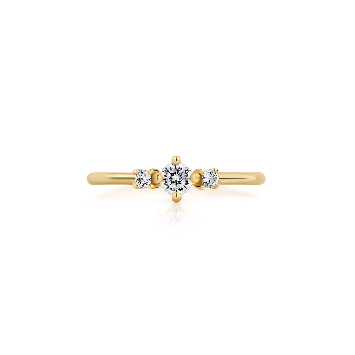 dainty 3 stone ring - Trove & Co.