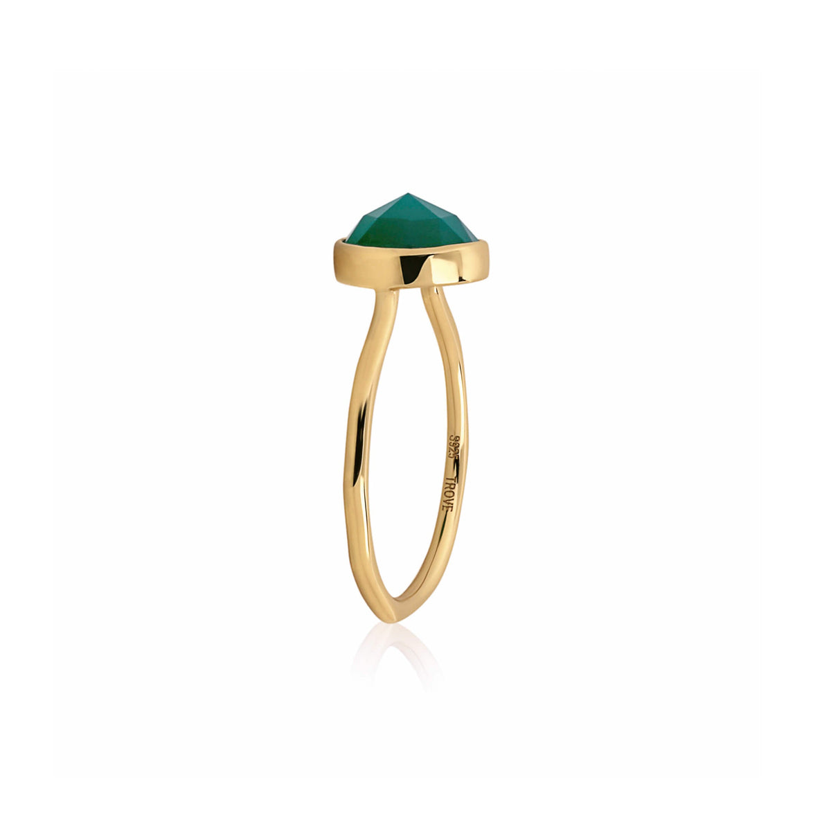 Luna green onyx ring- Trove & Co.