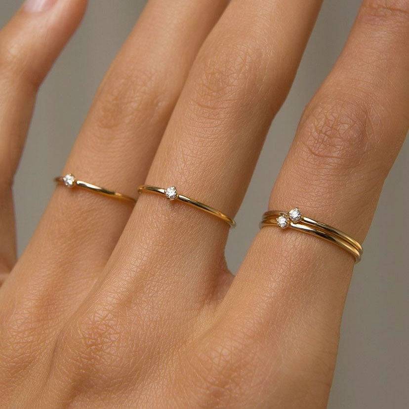 MINI SOLITAIRE RING - Trove & Co.