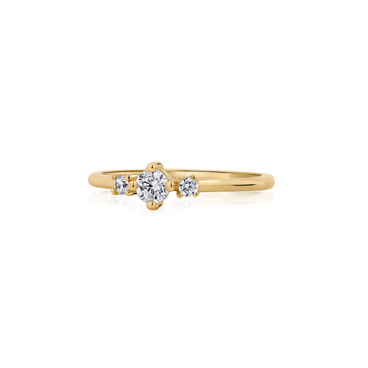 MINIMALIST 3 STONE RING - Trove & Co.
