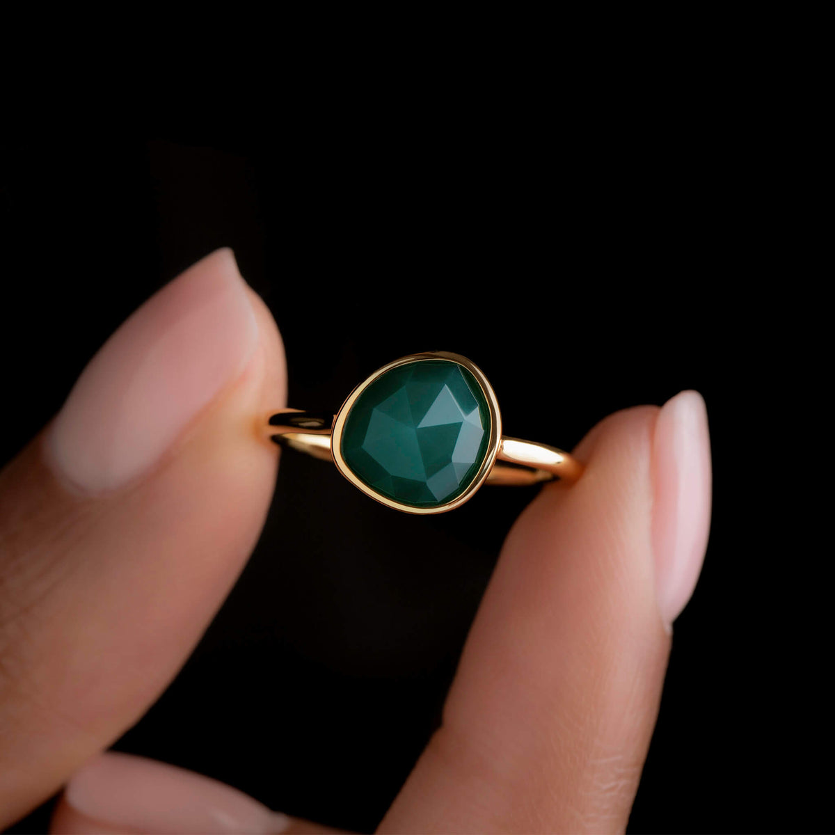 Luna ring green - Trove & Co.