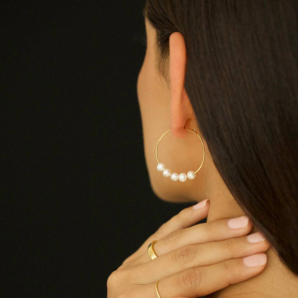 ANJELICA PEARL HOOPS - Trove & Co.