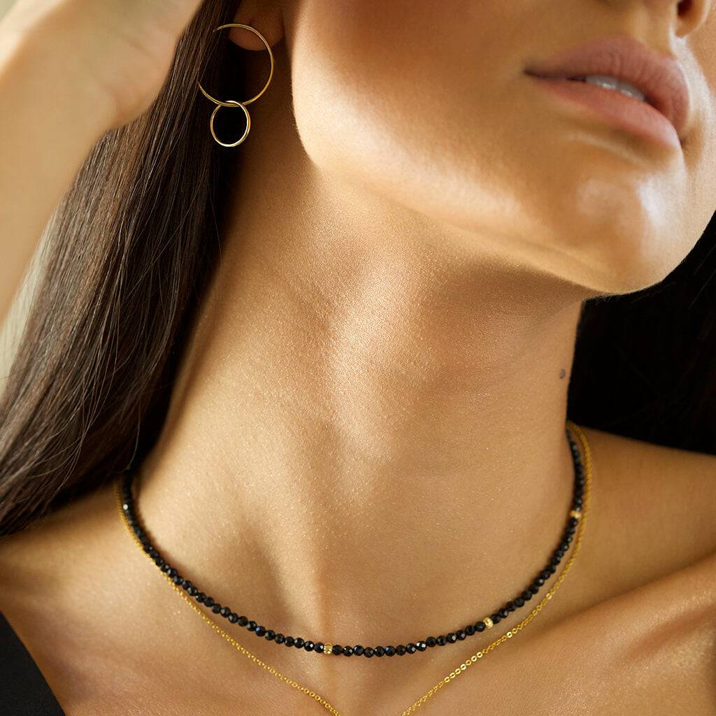 AURA GEMSTONE CHOKER - RAINBOW MOONSTONE - Trove & Co.