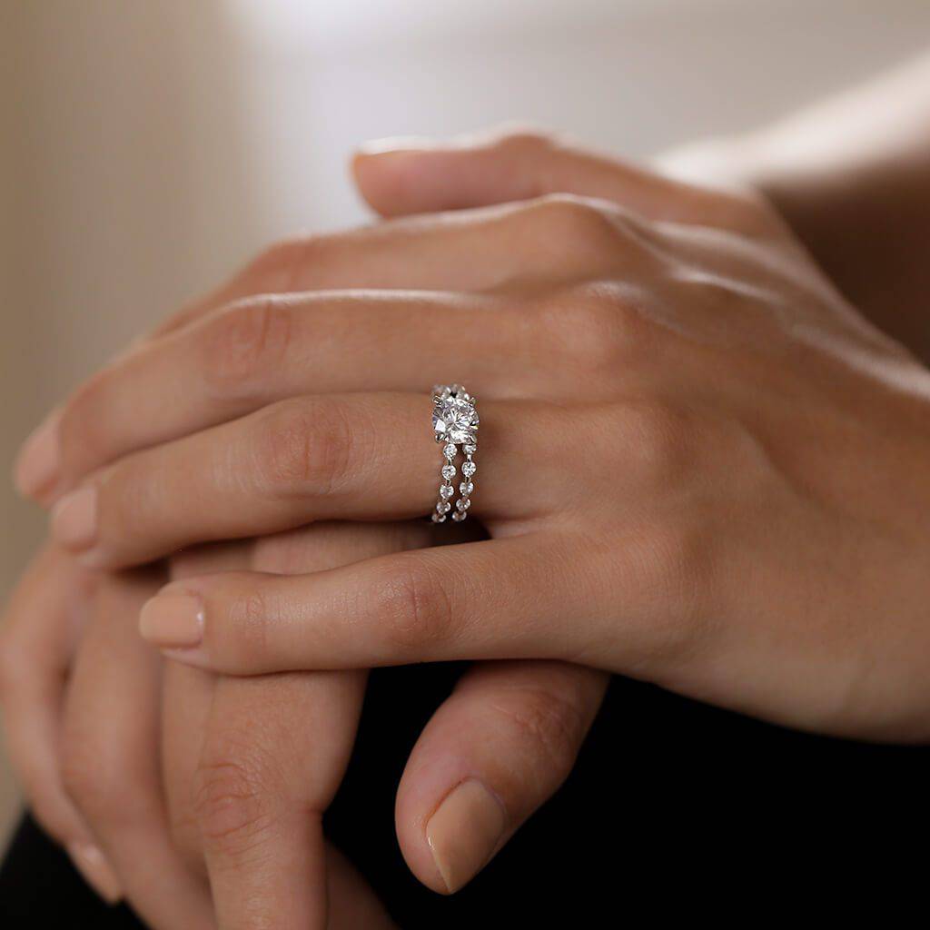 Brilliant Cut Wedding Set - Trove & Co.