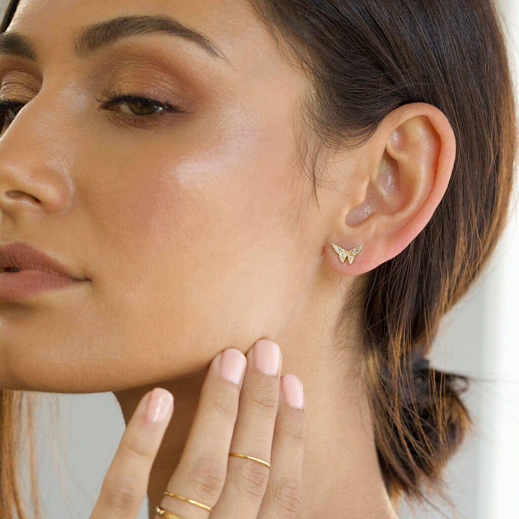 Gold butterfly earrings - Trove & Co.
