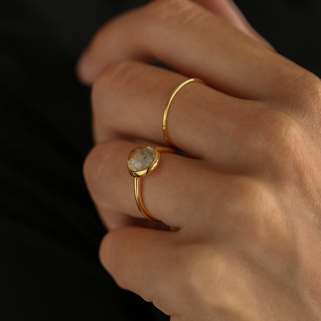 citrine stone ring - Trove & Co.