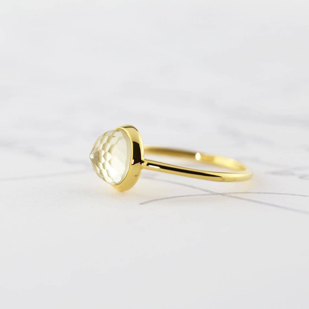 citrine stone ring- Trove & Co.