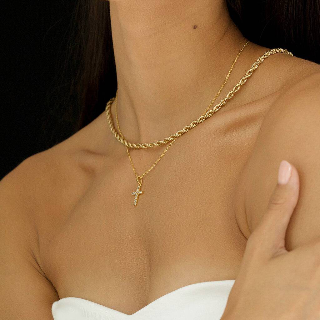 rope chain necklace gold - Trove & Co.