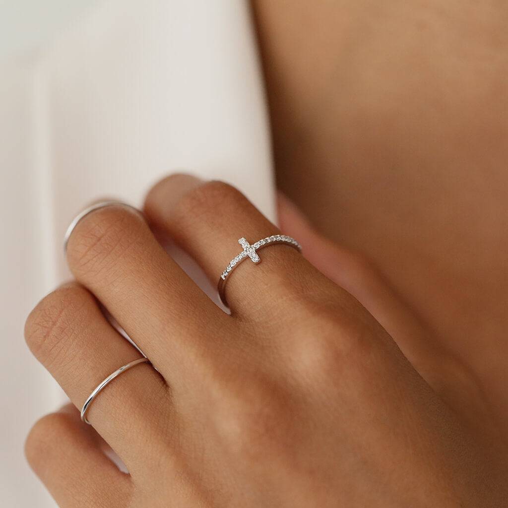 ring with cross- Trove & Co.