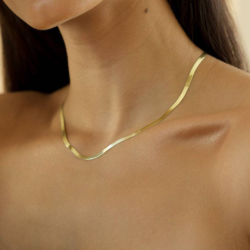 herringbone snake chain - Trove & Co.
