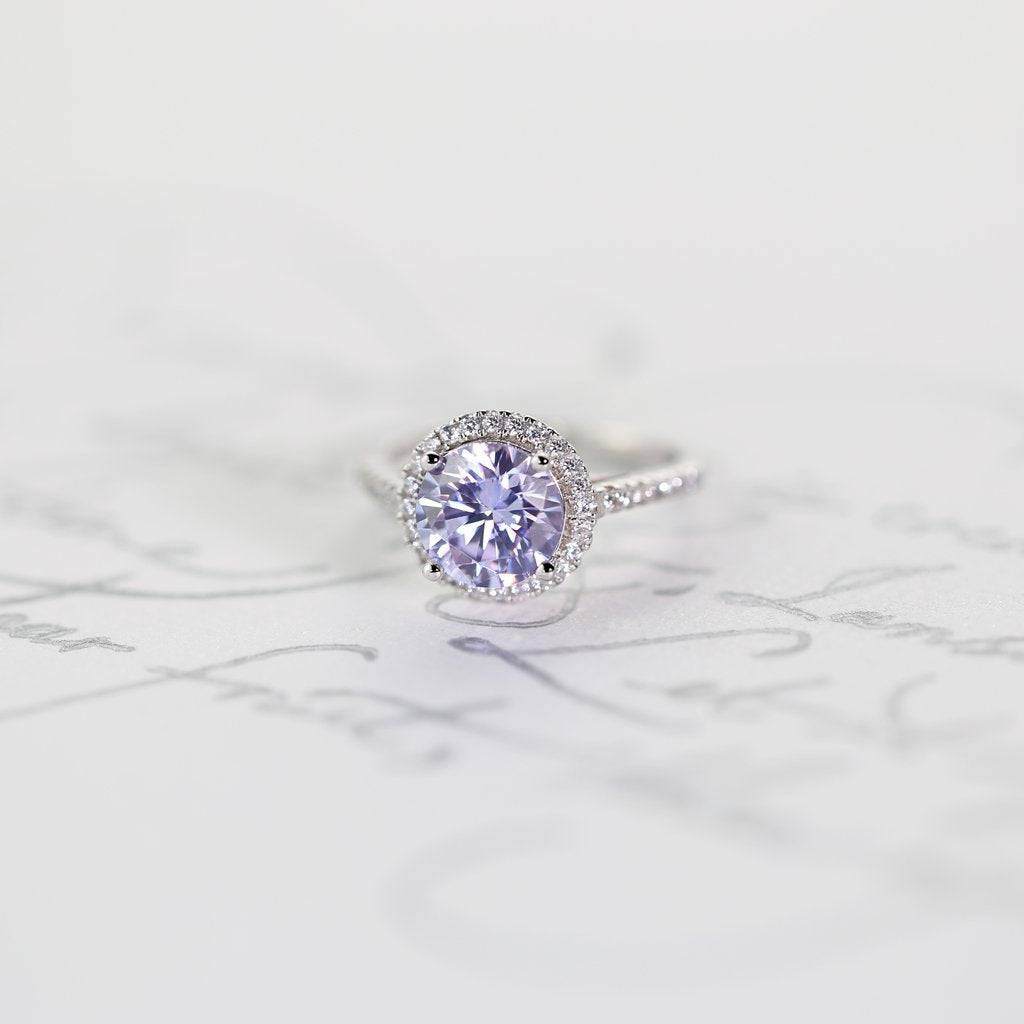 light purple engagement ring - Trove & Co.