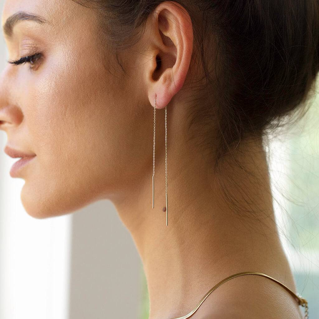 LONG THREADER EARRINGS - Trove & Co.