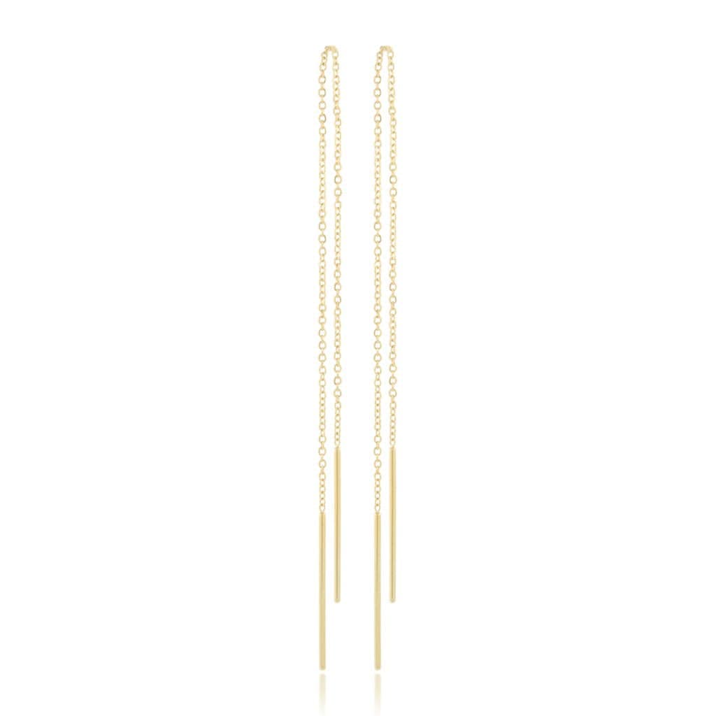 long threader earrings gold - Trove & Co.