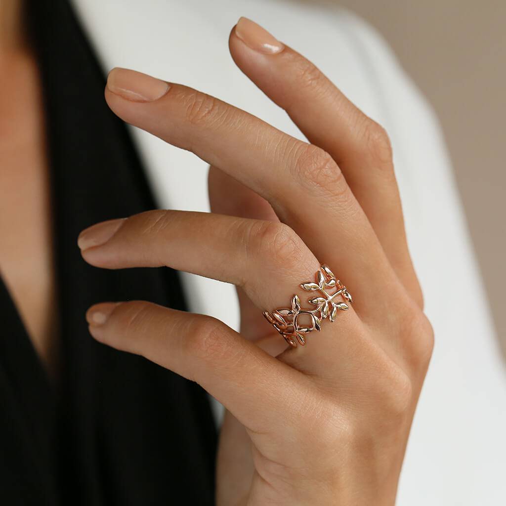 OLIVE LEAF RING - Trove & Co.