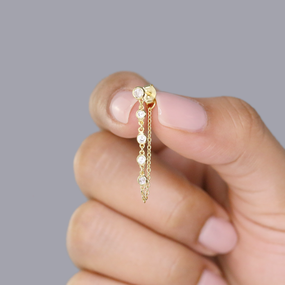 ear jacket earrings gold- Trove & Co.