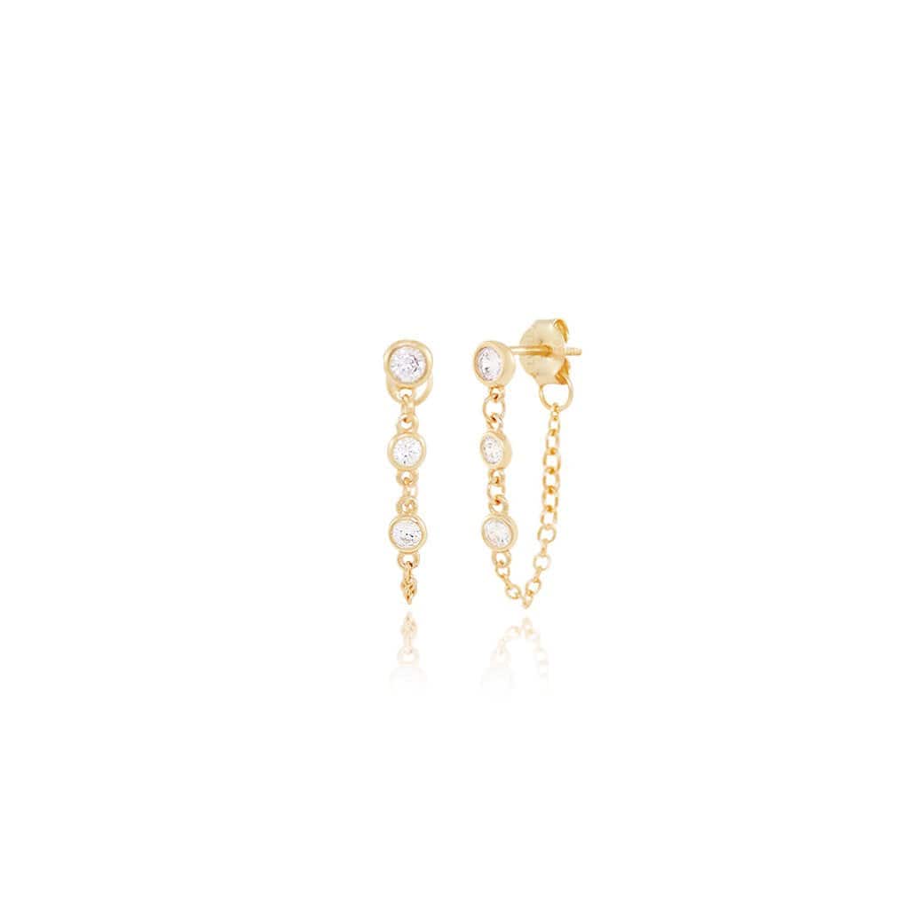 ear jacket earrings gold - Trove & Co.