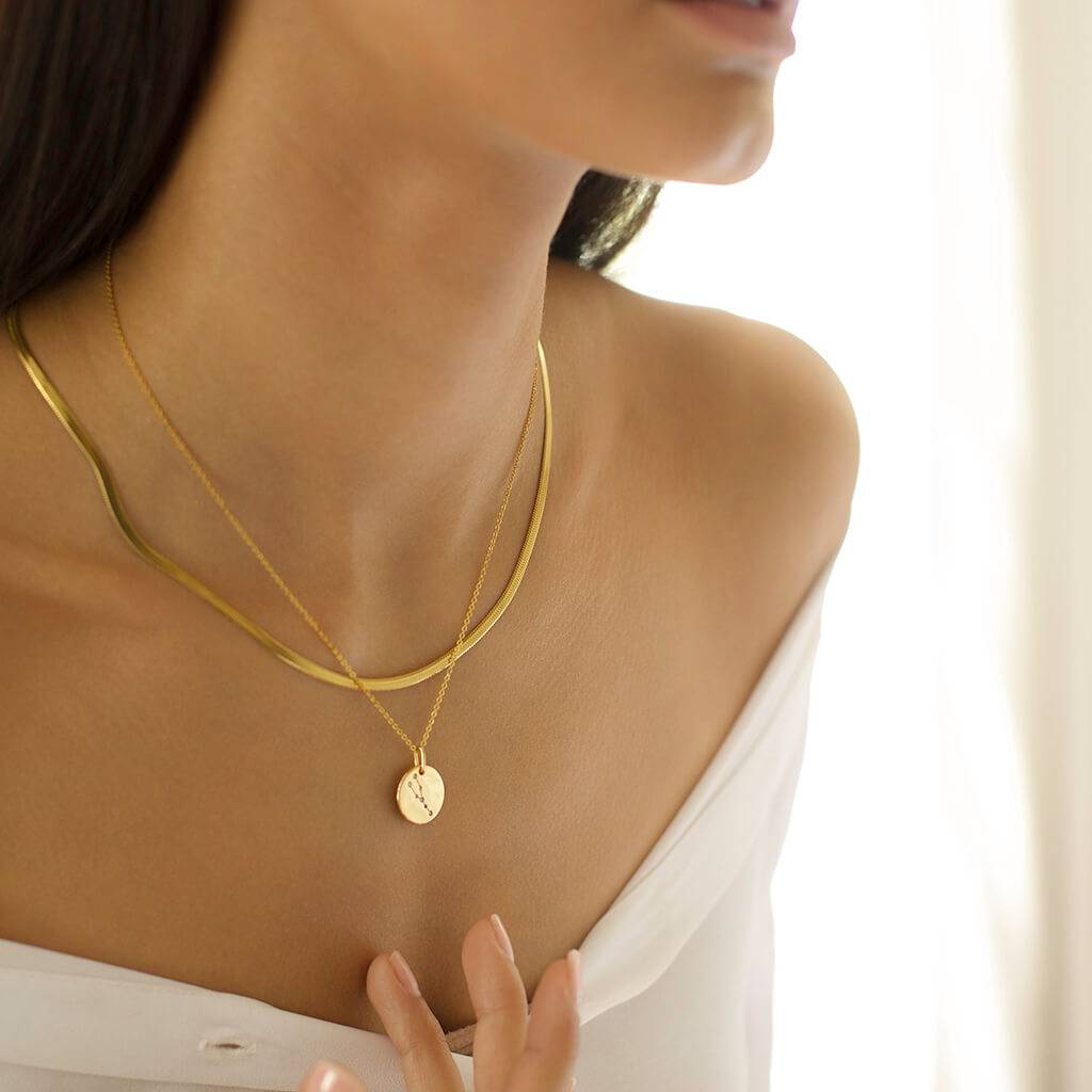 HERRINGBONE SNAKE CHAIN NECKLACE - Trove & Co.