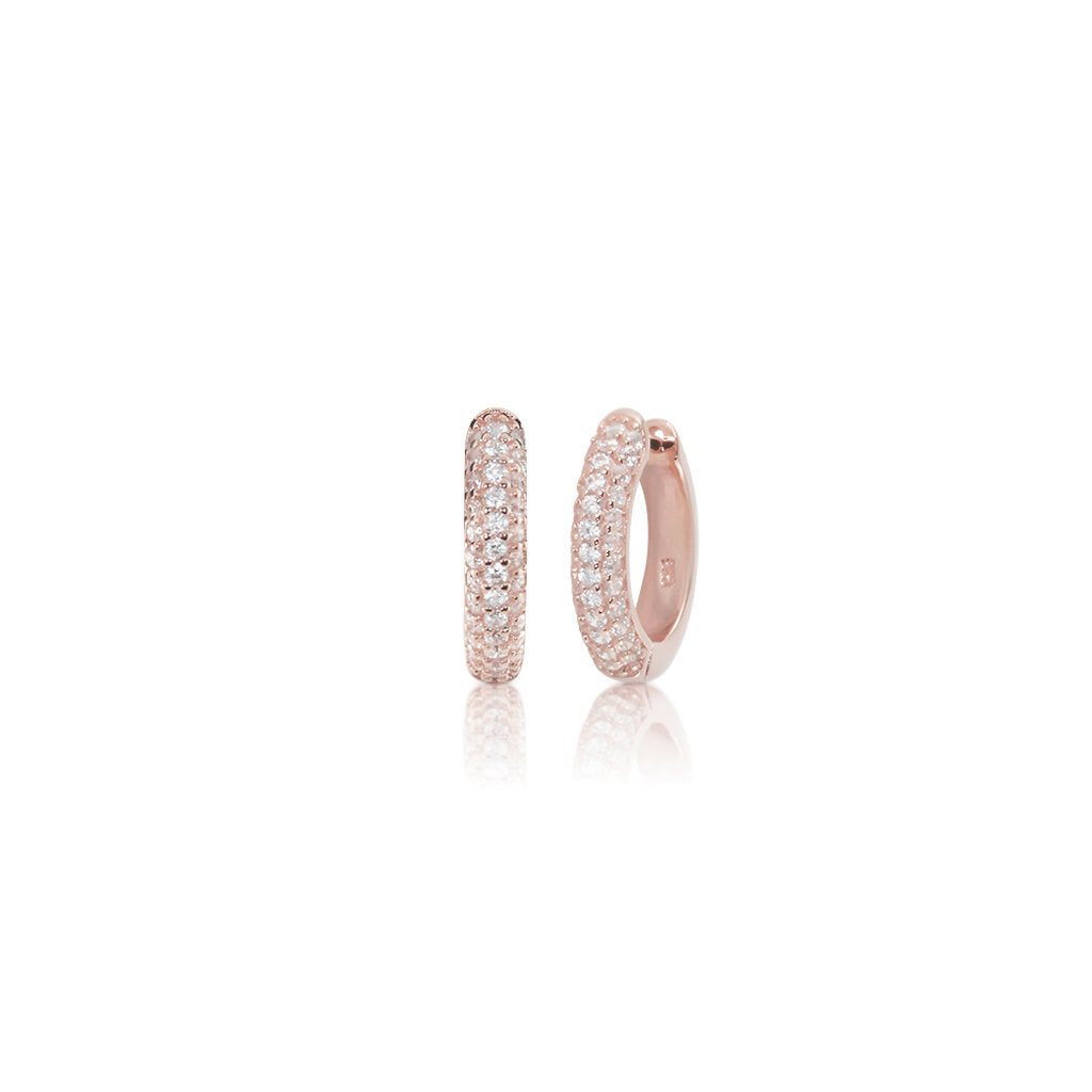 HUGGIE HOOP LATCH BACK EARRINGS - 14K GOLD VERMEIL - Trove Candles