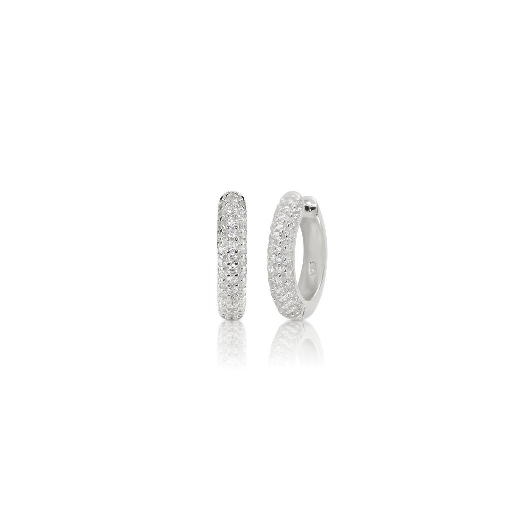 HUGGIE HOOP LATCH BACK EARRINGS - 14K GOLD VERMEIL - Trove Candles