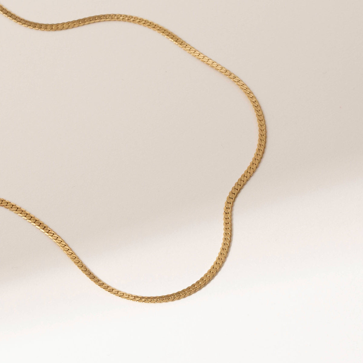 DAINTY FLAT CURB CHAIN - Trove & Co.
