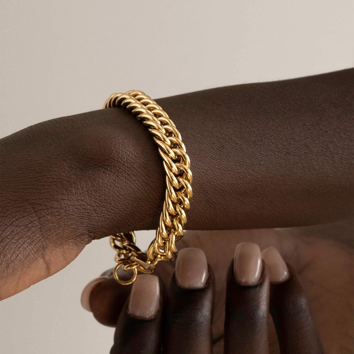 DOUBLE CURB CHAIN BRACELET - Trove & Co.