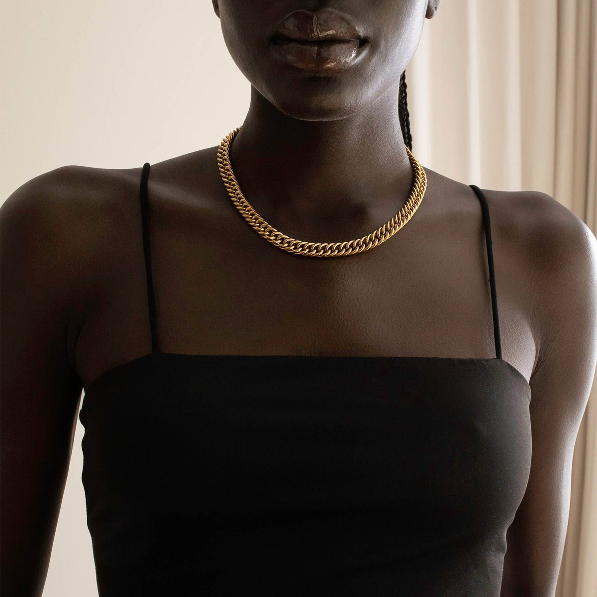 Double Curb Chain Necklace - Trove & Co.