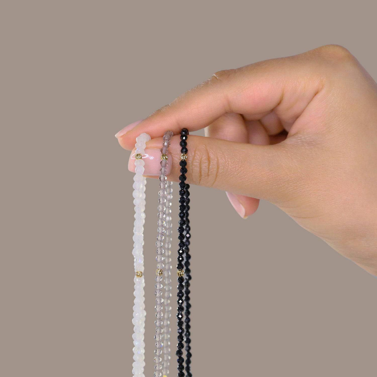 AURA GEMSTONE CHOKER - RAINBOW MOONSTONE - Trove & Co.