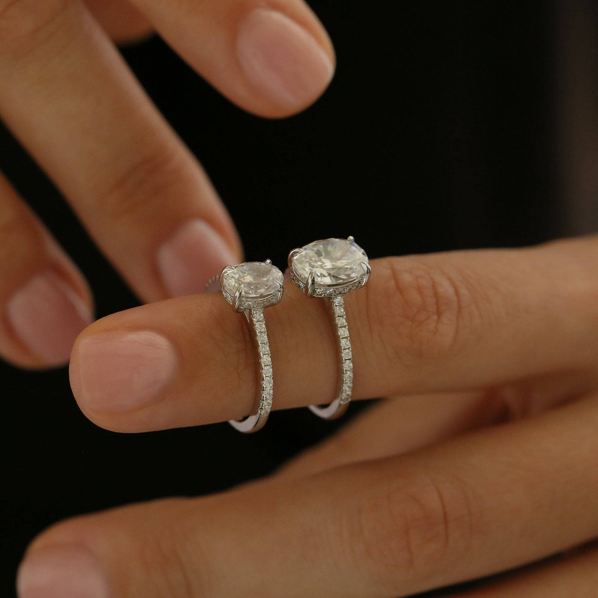 1.25 carat hidden halo ring - Trove & Co.