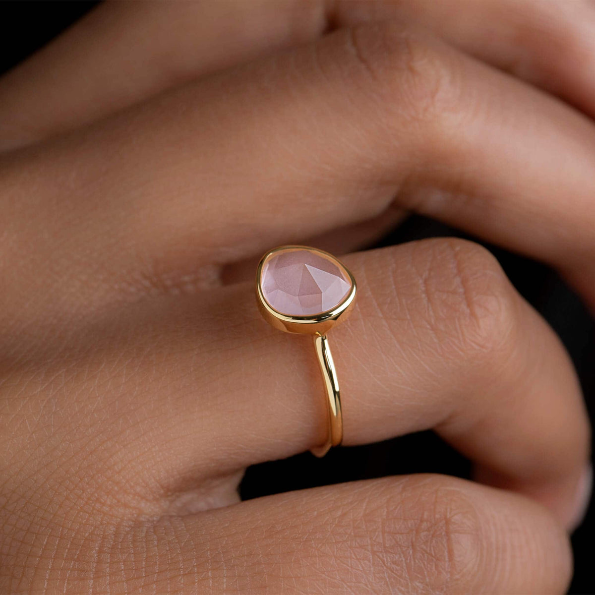 LUNA RING - Rose Chalcedony - Trove & Co.