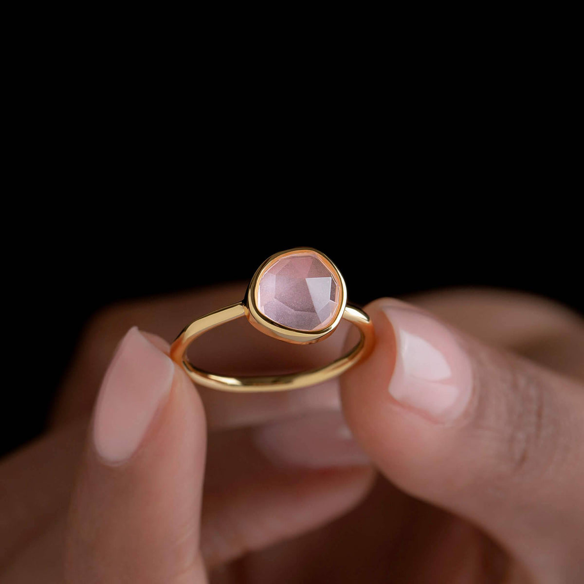 LUNA RING - Rose Chalcedony - Trove & Co.