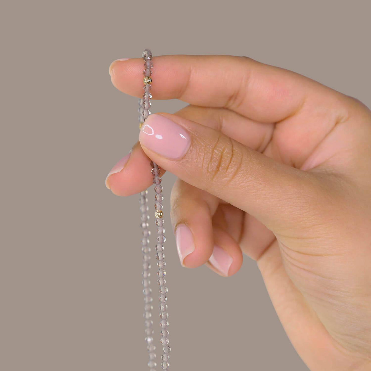 AURA GEMSTONE CHOKER - SMOKEY QUARTZ - Trove & Co.