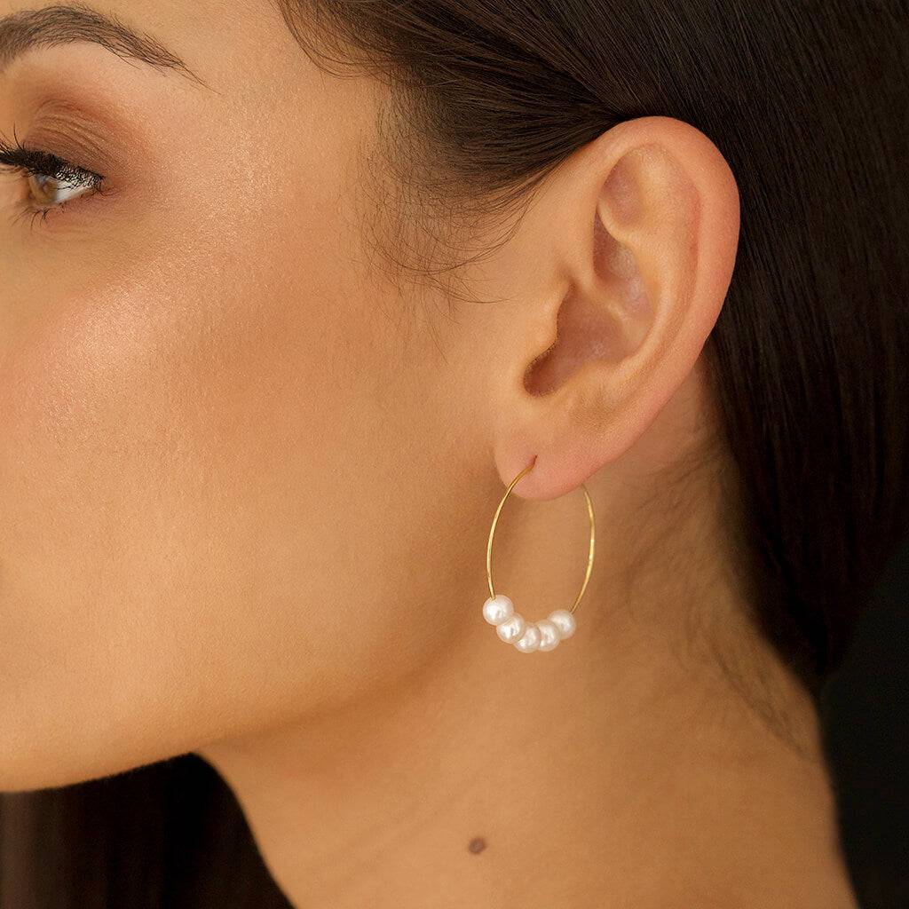 ANJELICA PEARL HOOPS - Trove & Co.