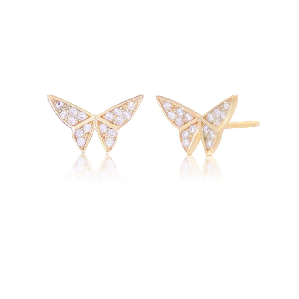 Gold butterfly earrings - Trove & Co.