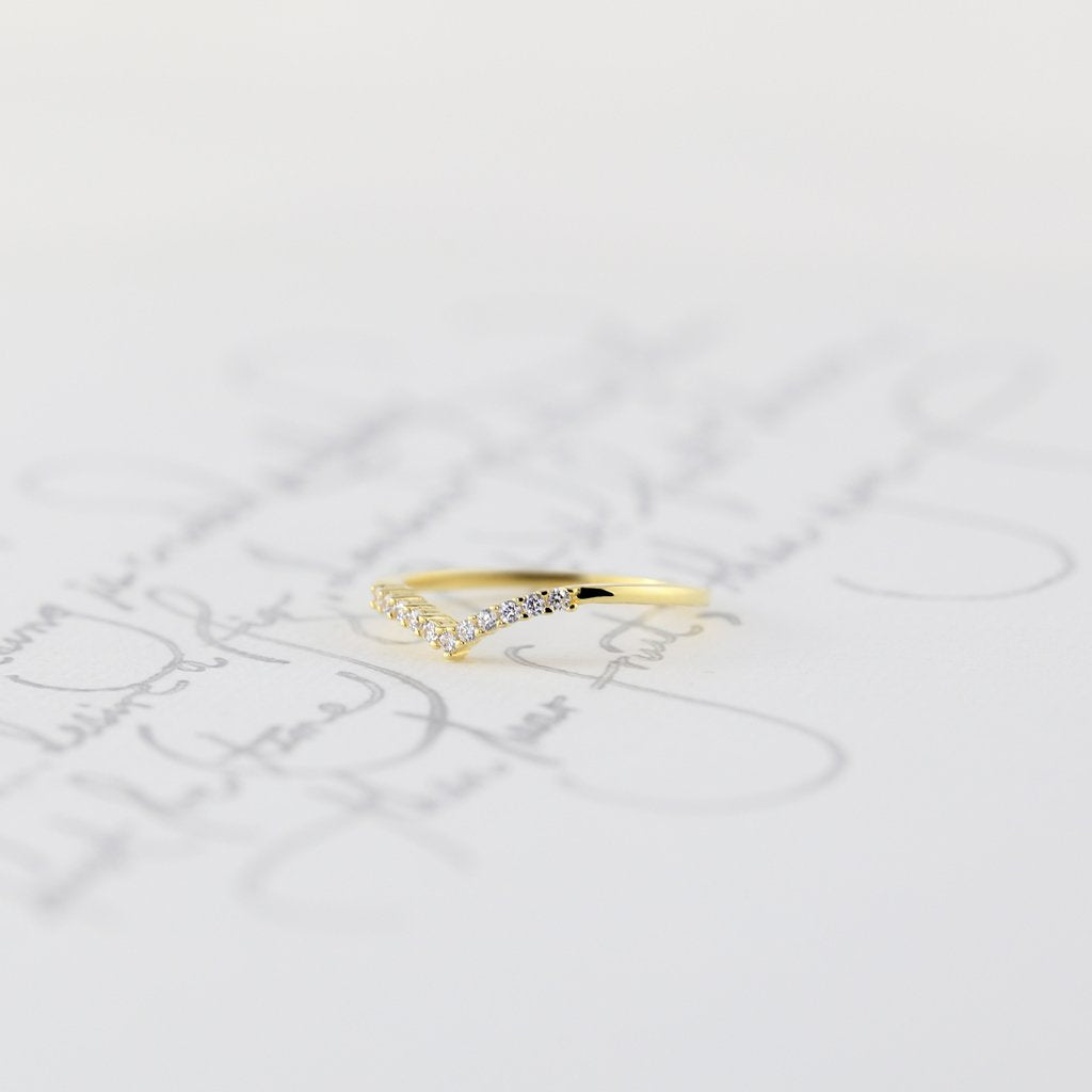gold chevron ring - Trove & Co.