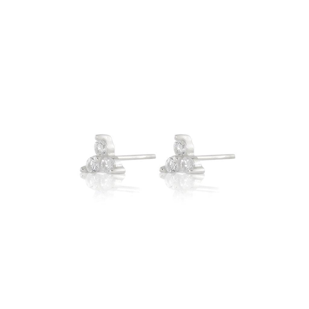 DAINTY 3 STONE EARRINGS - Trove & Co.