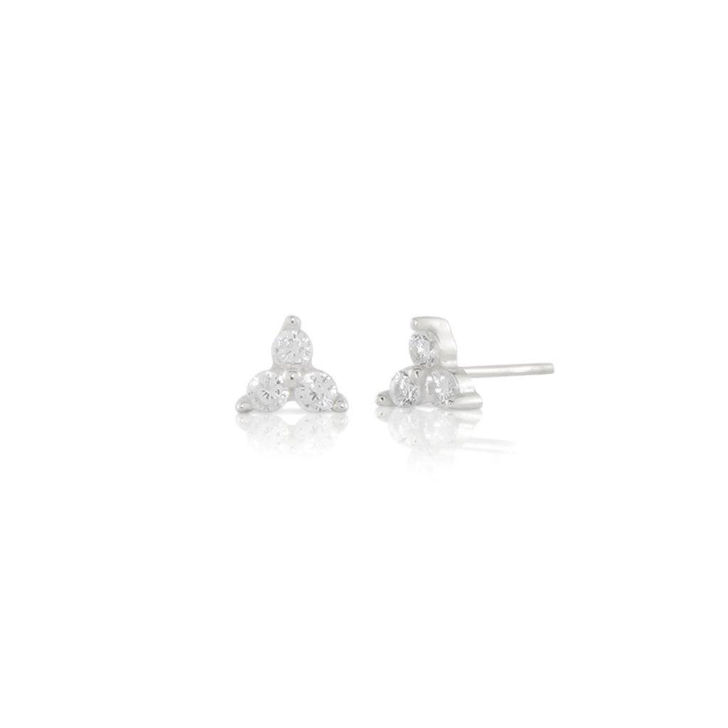 DAINTY 3 STONE EARRINGS - Trove & Co.