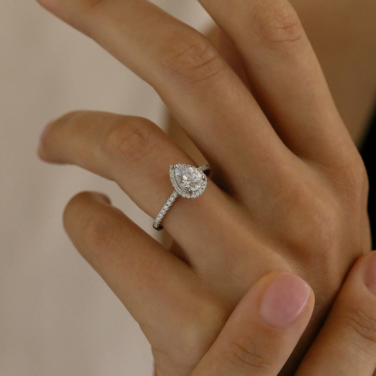 pear shaped engagement ring - Trove & Co.