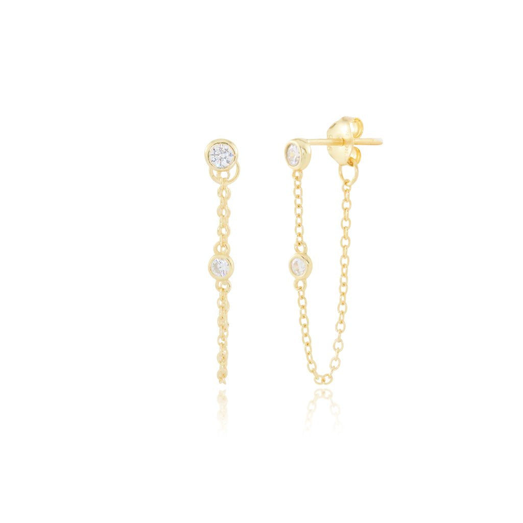 gold ear jacket earrings - Trove & Co.