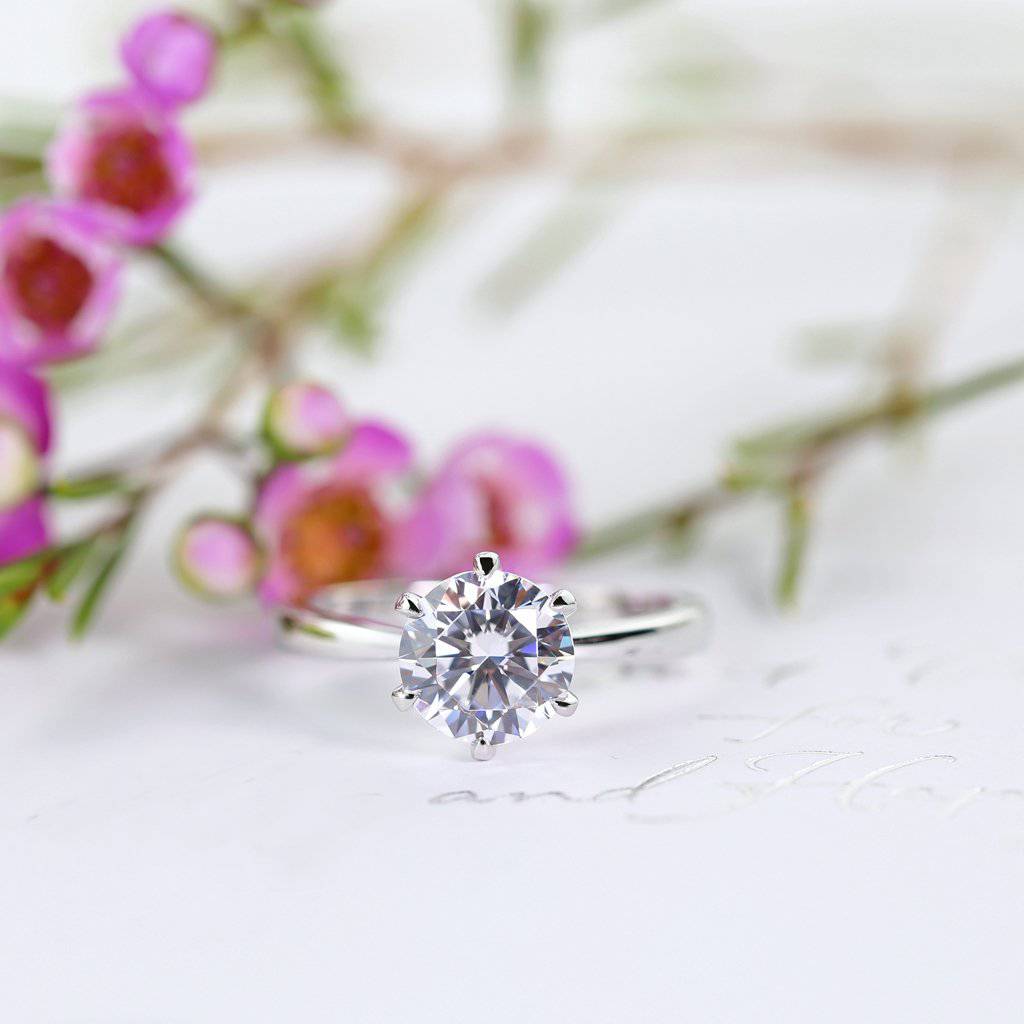 Six Prong 2 Carat Solitaire Ring - Trove & Co.