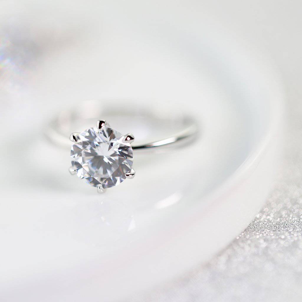 Six Prong 2 Carat Solitaire Ring - Trove & Co.