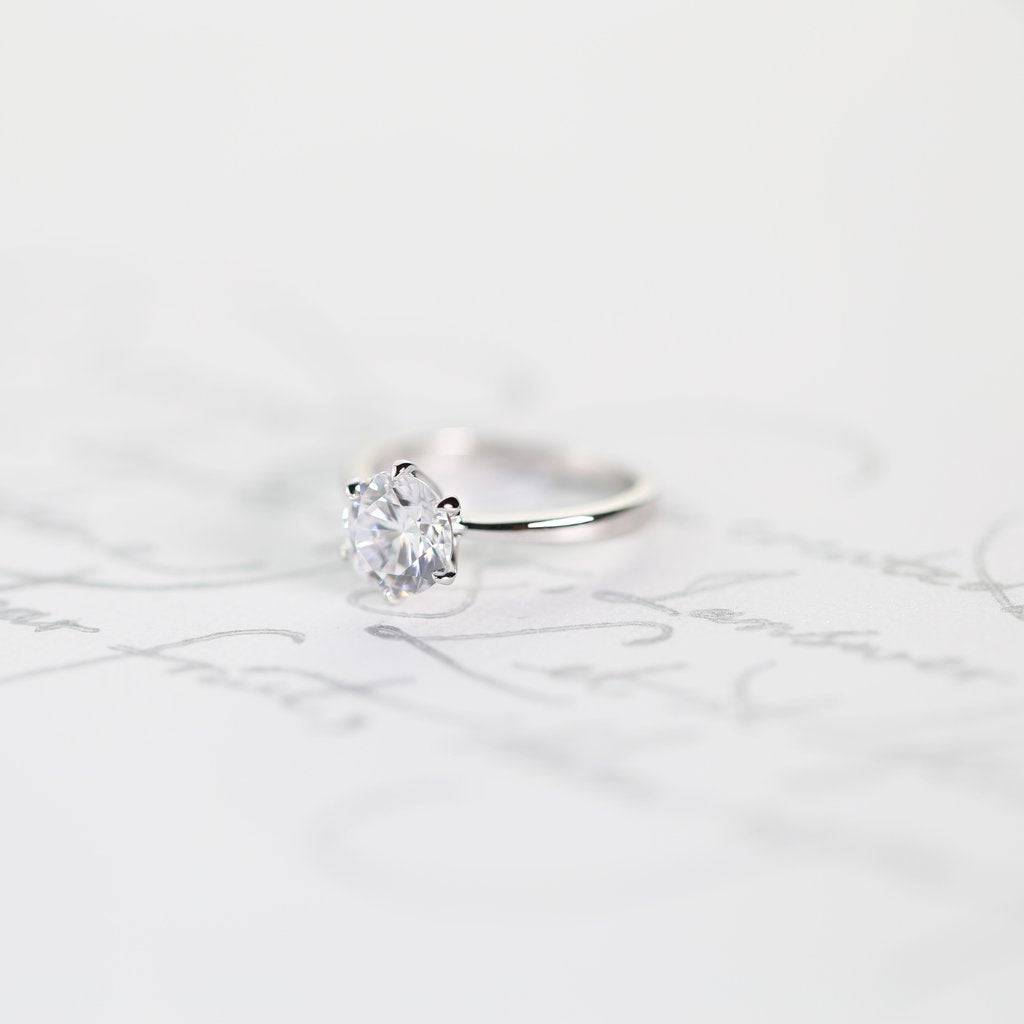 Six Prong 2 Carat Solitaire Ring - Trove & Co.
