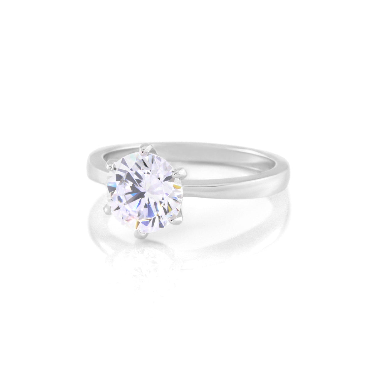Six Prong 2 Carat Solitaire Ring - Trove & Co.