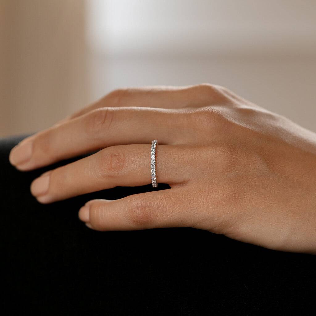 eternity silver band - Trove & Co.