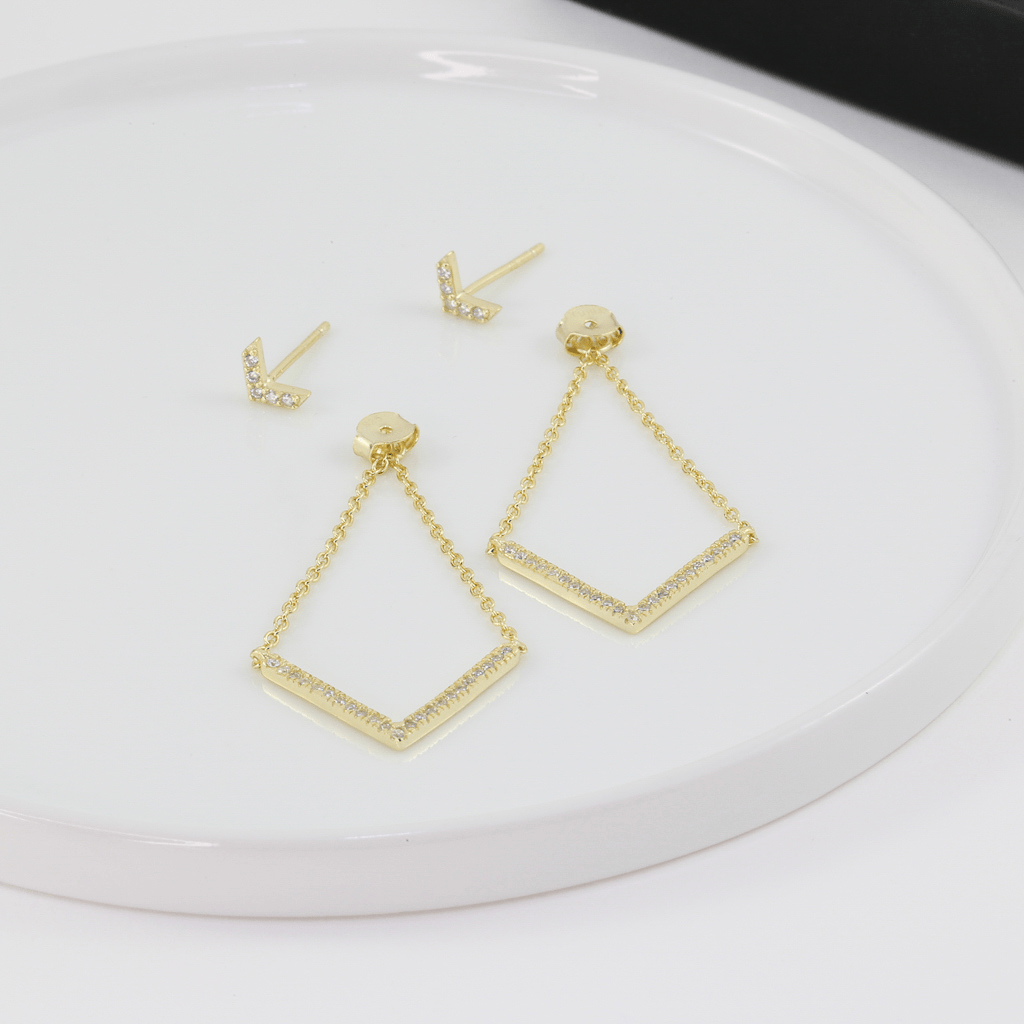 GEOMETRIC EARJACKET - Trove & Co.