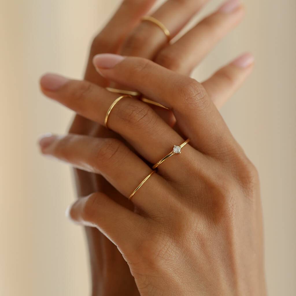 MINI SOLITAIRE RING - Trove & Co.