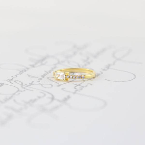 baguette gold ring - Trove & Co.