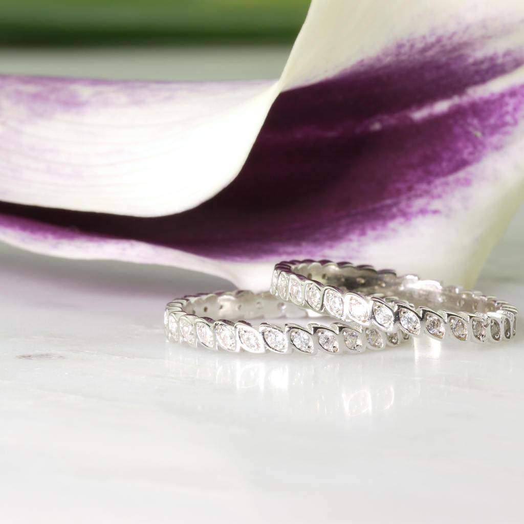 PAIR OF DAINTY ETERNITY BANDS - Trove & Co.