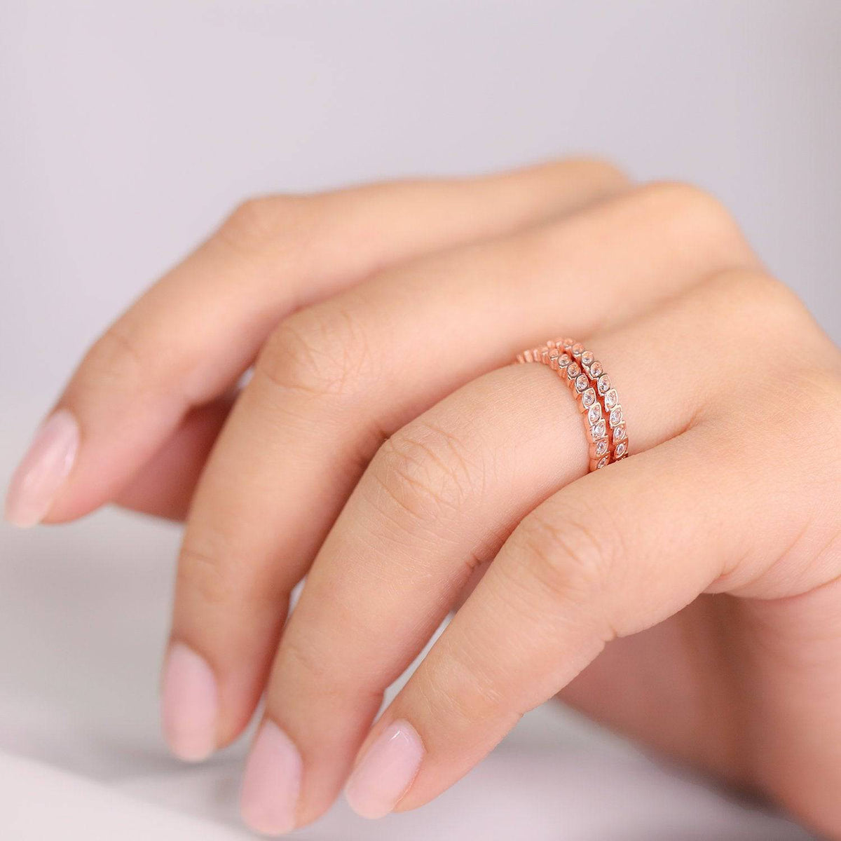 PAIR OF DAINTY ETERNITY BANDS - Trove & Co.