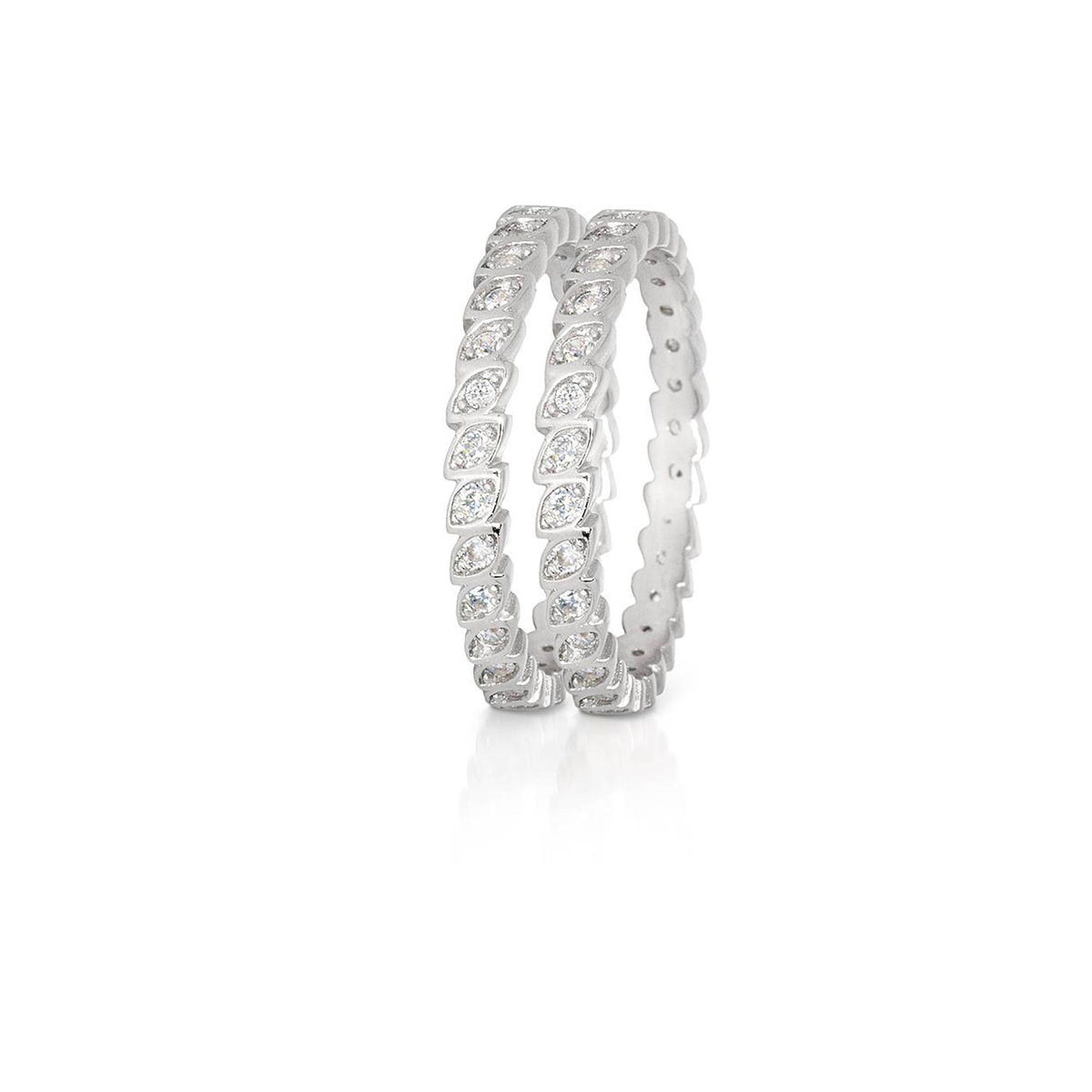 PAIR OF DAINTY ETERNITY BANDS - Trove & Co.